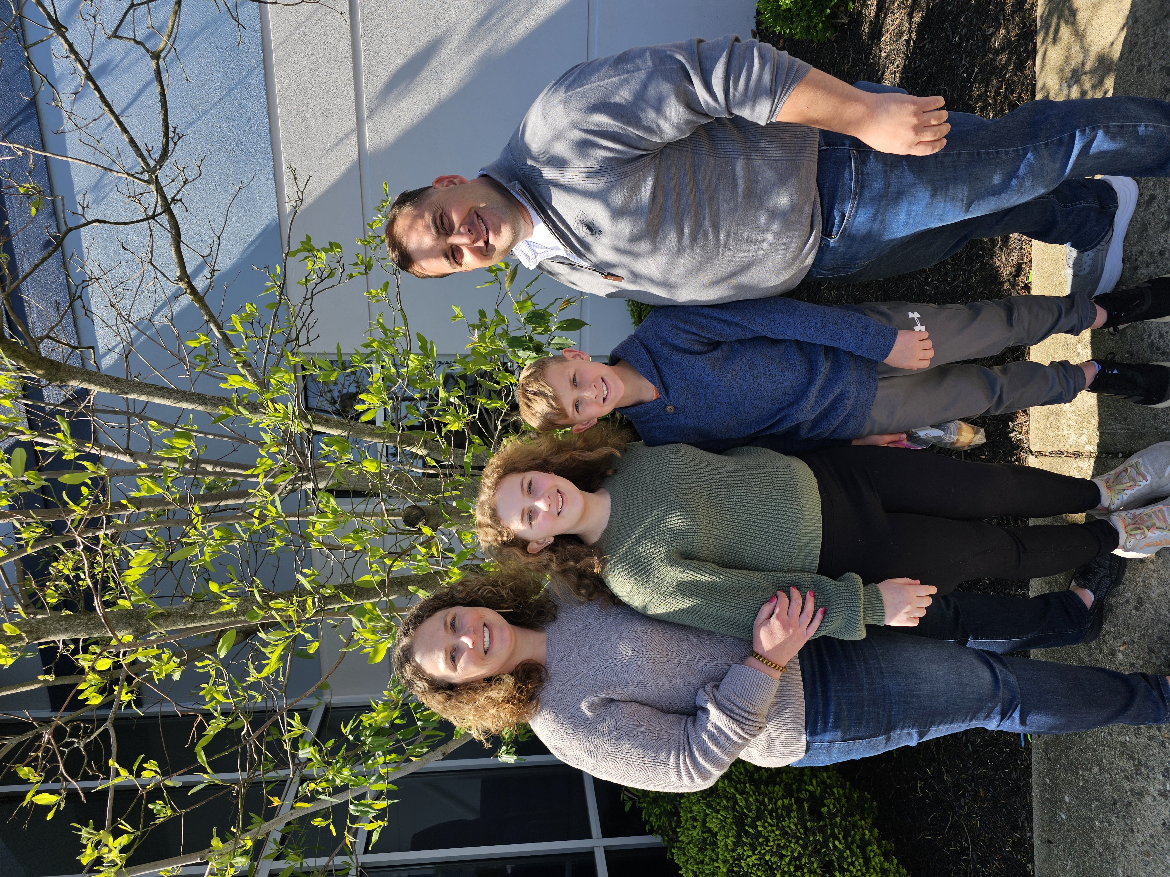 Adam Jeranek with his family